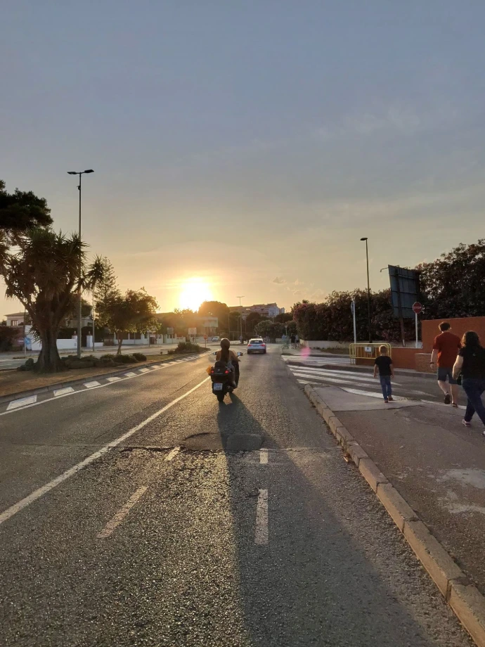 sundown on a spanish street