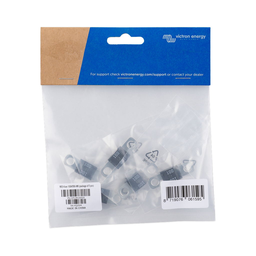 [CIP134100020] Victron MIDI-fuse 100A/58V-M6 (5pcs)